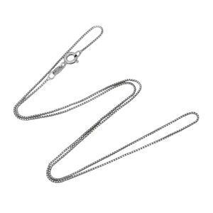 Estate Italy PAJ Sterling Silver 925 0.8mm Box Chain Necklace 18"